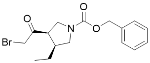 (3R,4S)-3-(2-溴乙?；?-4-乙基-1-吡咯烷羧酸芐酯