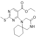 2-(甲硫基)-4-(3-氧代-1,4-二氮雜螺[5.5]十一烷-1-基)嘧啶-5-羧酸乙酯